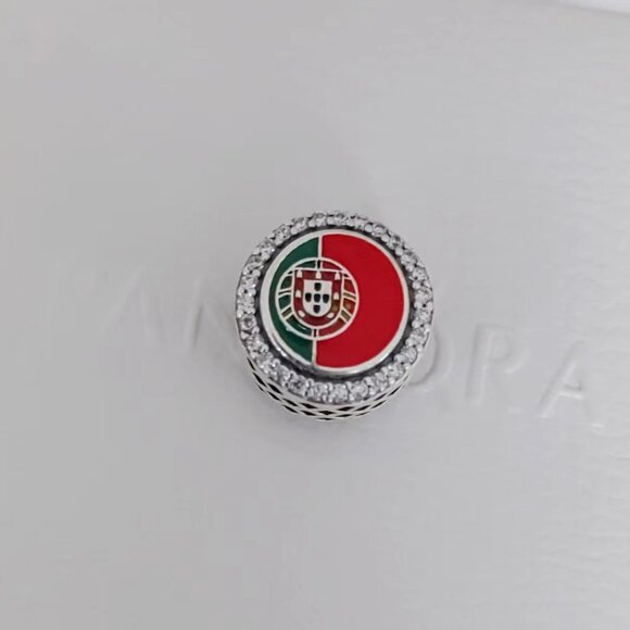 Pandora Portugal Flag Charm Bead Travel Pendant S925 Silver with box - Picture 6 of 6